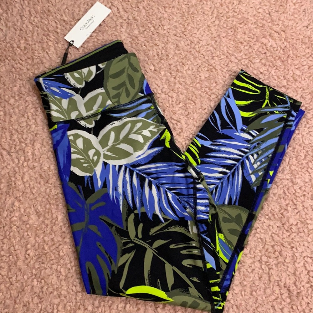 NWT CK Performance printed high waist leggings